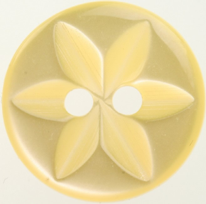 Star Yellow Button 11mm